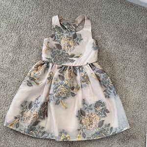 Pink & Violet Floral Girls Dress
